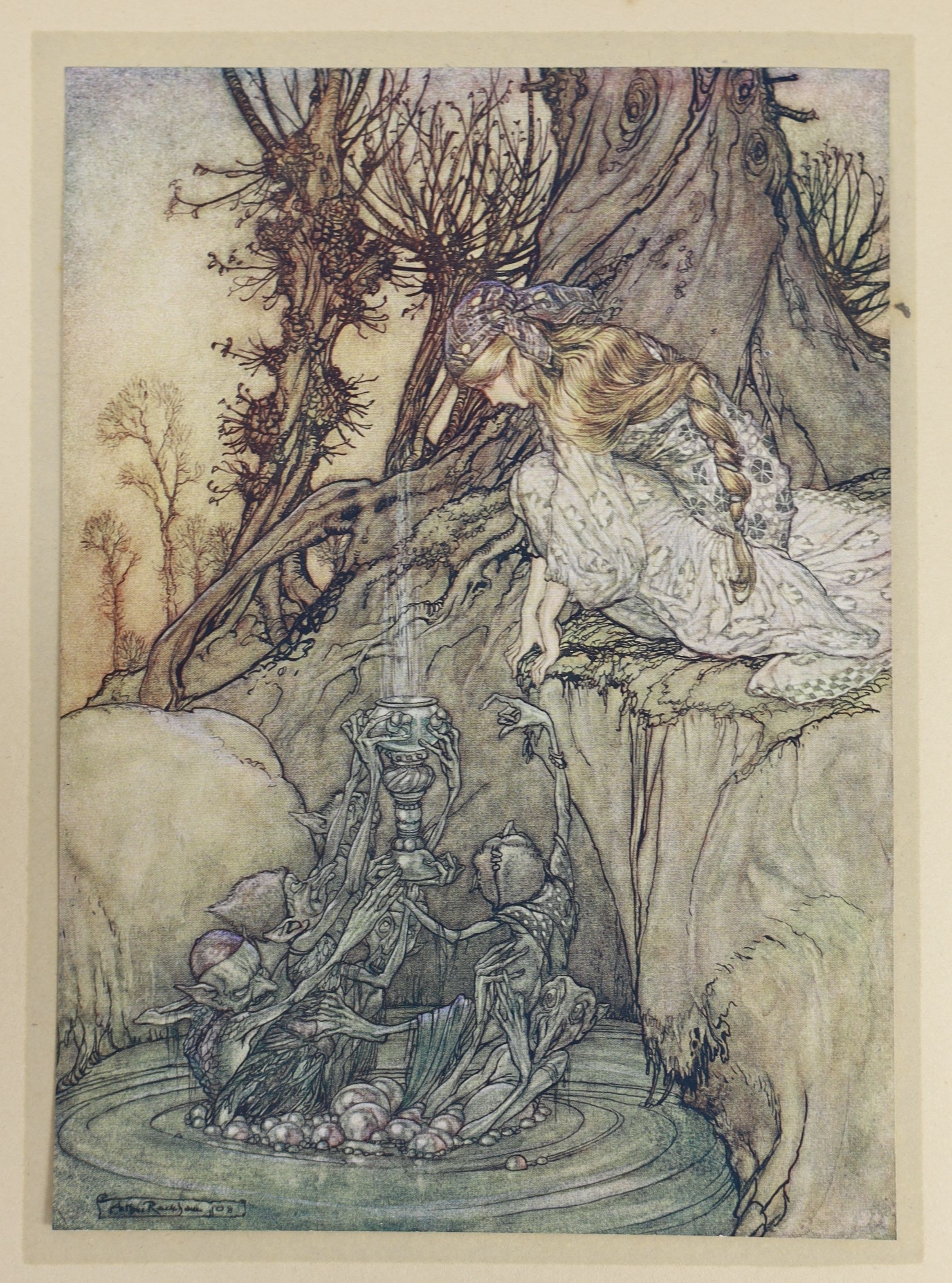 Rackham, Arthur (illustrator) - 4 works:- A Midsummer Night’s Dream, with 40 tipped-in colour plates, 1908, Book of Pictures, 1913; Undine, 1920 and Little Brother & Little Suster, 1917, all 4to, cloth bound.